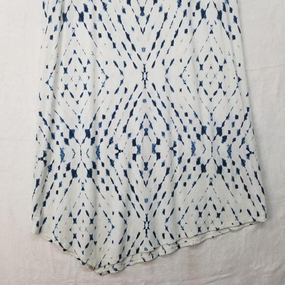 Pure Jill by J Jill Asymmetrical Midi Tank Dress Womens Medium White Blue Casual - Picture 7 of 10